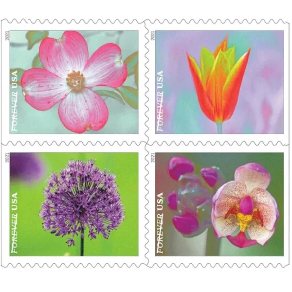 Forever Stamps Garden Beauty 2021 Stamps Coil of 100 PCS/Roll